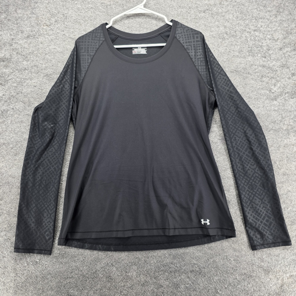 Under Armour Shirt Mens Large HeatGear Fitted Long Sleeve Athletic Training